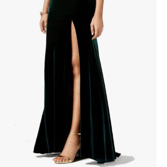 Betsy & Adam Strapless Velvet Gown - Macy's Size 10 - Picture 5 of 8